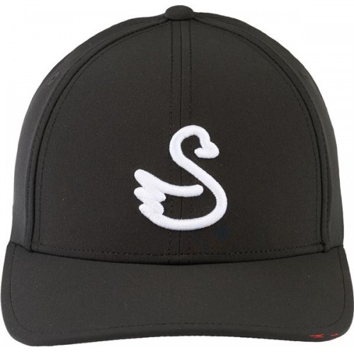 Swannies Men's The Delta Snapback Golf Hat, Black/White Swannies Men's The Delta Snapback Golf Hat, Black/White