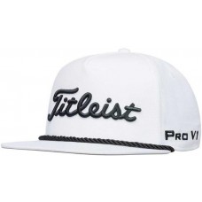 Titleist Men's 2020 Tour Rope Flat Brim Golf White/Black Hat