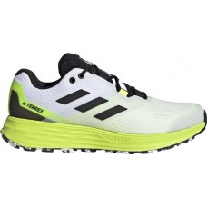 adidas Adult Terrex Two Flow Trail Running White/Neon Yellow Shoes