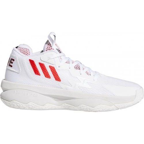 adidas Dame 8 Basketball White/Red/Black Shoes adidas Dame 8 Basketball White/Red/Black Shoes