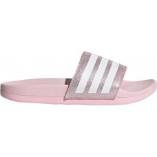 adidas Kids' Adilette Comfort Pink/White/Black Slides