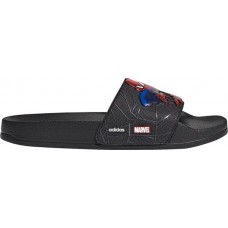 adidas Kids' Adilette Marvel Shower Black/Black/Grey Slides