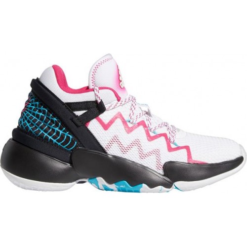 adidas Kids' Grade School D.O.N. Issue #White/Black 2 Basketball Shoes adidas Kids' Grade School D.O.N. Issue #White/Black 2 Basketball Shoes