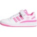adidas Kids' Grade School Forum Low White/Pink Shoes