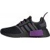 adidas Kids' Grade School NMD_R1 Black/Grey/Purple Shoes