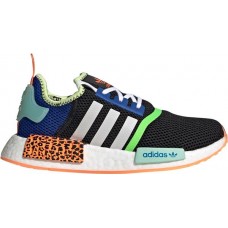 adidas Kids' Grade School NMD_R1 Black/White/Orange Shoes adidas Kids' Grade School NMD_R1 Black/White/Orange Shoes