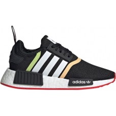 adidas Kids' Grade School NMD_R1 Black/White/Red Shoes