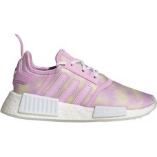 adidas Kids' Grade School NMD_R1 Lilac/White Shoes