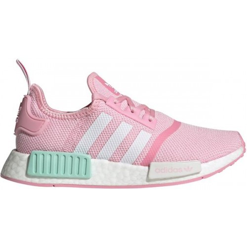 adidas Kids' Grade School NMD_R1 Pink/Green Shoes adidas Kids' Grade School NMD_R1 Pink/Green Shoes