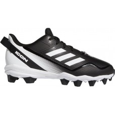 adidas Kids' Icon 7 MD Baseball Black/White Cleats