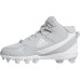 adidas Kids' Icon 7 Mid MD Baseball Grey/White Cleats