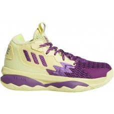 adidas Kids' Preschool Dame 8 Basketball Yellow/Purple Shoes adidas Kids' Preschool Dame 8 Basketball Yellow/Purple Shoes