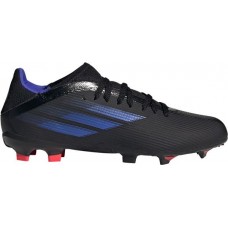 adidas Kids' X Speedflow.3 FG Soccer Black/Blue Cleats