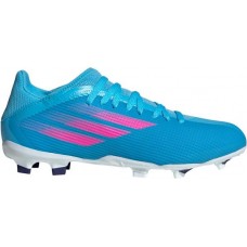 adidas Kids' X Speedflow.3 FG Soccer Blue/Pink Cleats