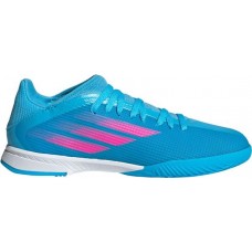 adidas Kids' X Speedflow.3 Indoor Soccer Blue/Pink Shoes