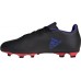 adidas Kids' X Speedflow.4 FxG Soccer Black/Blue Cleats
