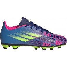 adidas Kids' X Speedflow.4 Messi FxG Soccer Blue/Pink Cleats