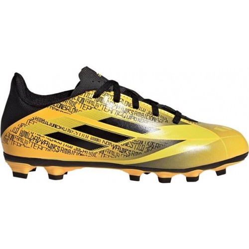 adidas Kids' X Speedflow.4 Messi FxG Soccer Gold/Black Cleats adidas Kids' X Speedflow.4 Messi FxG Soccer Gold/Black Cleats