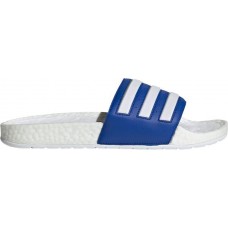 adidas Men's Adilette Boost White/Blue Slides