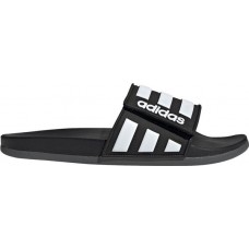 adidas Men's Adilette Comfort Black/White/Grey Slides