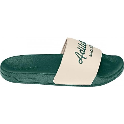 adidas Men's Adilette Shower White/Green Slides adidas Men's Adilette Shower White/Green Slides