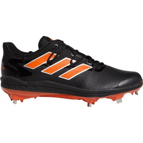 adidas Men's adizero Afterburner 8 Metal Baseball Black/Orange Cleats adidas Men's adizero Afterburner 8 Metal Baseball Black/Orange Cleats