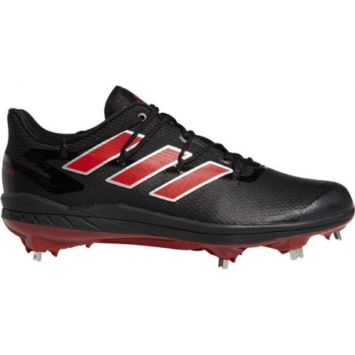 adidas Men's adizero Afterburner 8 Metal Baseball Black/Red Cleats adidas Men's adizero Afterburner 8 Metal Baseball Black/Red Cleats