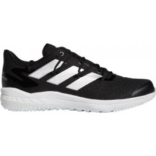 adidas Men's adizero Afterburner 8 Turf Baseball Black/Silver Shoes