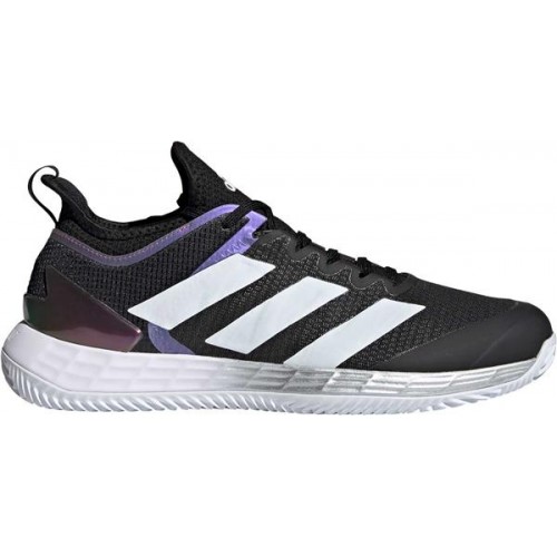 adidas Men's Adizero Ubersonic 4 Clay Tennis Black/White/Silver Shoes adidas Men's Adizero Ubersonic 4 Clay Tennis Black/White/Silver Shoes