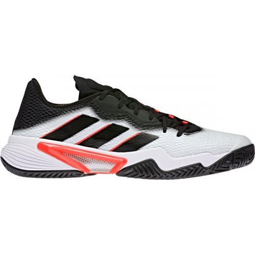 adidas Men's Barricade Tennis White/Black/Red Shoes adidas Men's Barricade Tennis White/Black/Red Shoes