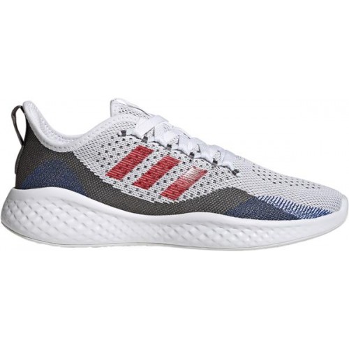 adidas Men's Fluidflow 2.0 White/Red/Grey Shoes adidas Men's Fluidflow 2.0 White/Red/Grey Shoes