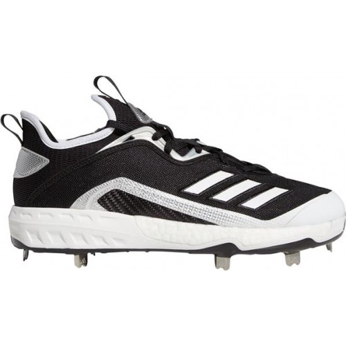 adidas Men's Icon 6 Metal Baseball Black/White Cleats adidas Men's Icon 6 Metal Baseball Black/White Cleats