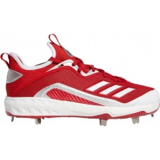 adidas Men's Icon 6 Metal Baseball Red/White Cleats adidas Men's Icon 6 Metal Baseball Red/White Cleats