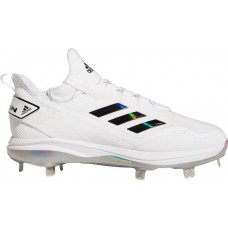 adidas Men's Icon 7 Boost Metal Baseball White/Iridescent Cleats adidas Men's Icon 7 Boost Metal Baseball White/Iridescent Cleats