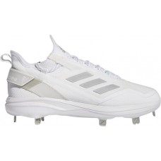 adidas Men's Icon 7 Boost Metal Baseball White/Silver Cleats