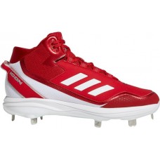 adidas Men's Icon 7 Mid Metal Baseball Red/White Cleats