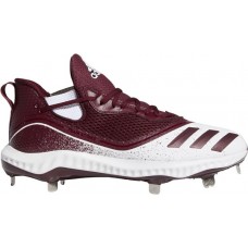 adidas Men's Icon V Bounce Metal Baseball Maroon/White Cleats adidas Men's Icon V Bounce Metal Baseball Maroon/White Cleats