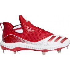 adidas Men's Icon V Bounce Metal Baseball Red/White Cleats adidas Men's Icon V Bounce Metal Baseball Red/White Cleats