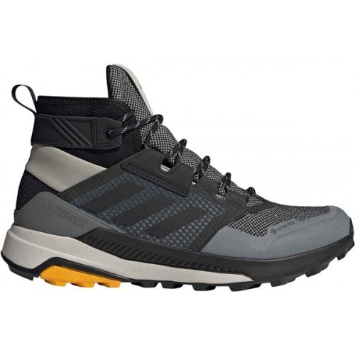 adidas Men's Terrex Trailmaker Mid GTX Hiking Gray/Black Boots adidas Men's Terrex Trailmaker Mid GTX Hiking Gray/Black Boots