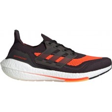 adidas Men's Ultraboost 21 Running Black/Orange Shoes adidas Men's Ultraboost 21 Running Black/Orange Shoes