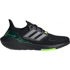 adidas Men's Ultraboost 22 Running Black/Blue/Green Shoes