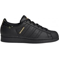 adidas Originals Kids' Grade School Superstar Black/Black/Gold Shoes