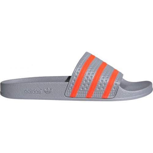 adidas Originals Men's Adilette Silver/Red Slides adidas Originals Men's Adilette Silver/Red Slides
