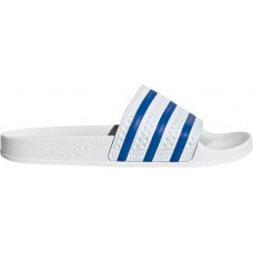 adidas Originals Men's Adilette White/Blue/White Slides