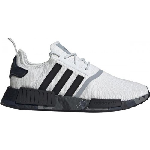 adidas Originals Men's NMD_R1 White/Black/Silver Shoes adidas Originals Men's NMD_R1 White/Black/Silver Shoes