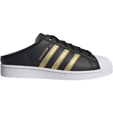 adidas Originals Women's Superstar Mules Black/Gold/White Shoes