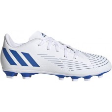 adidas Predator Edge.4 Kids' FXG Soccer White/Blue Cleats adidas Predator Edge.4 Kids' FXG Soccer White/Blue Cleats