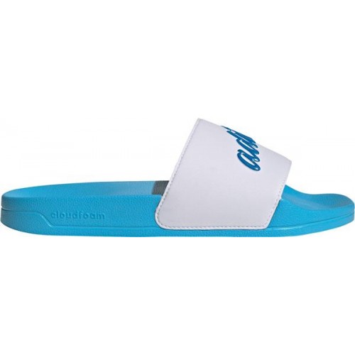 adidas Women's Adilette Shower White/Blue Slides adidas Women's Adilette Shower White/Blue Slides