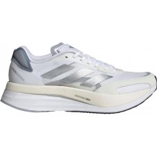 adidas Women's Adizero Boston 10 Running White/Silver Shoes