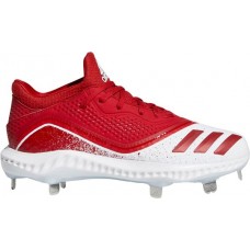 adidas Women's Icon V Bounce Metal Fastpitch Softball Red/White Cleats adidas Women's Icon V Bounce Metal Fastpitch Softball Red/White Cleats